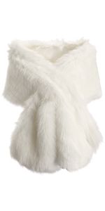 BABEYOND Womens Faux Fur Collar Shawl Faux Fur Scarf Wrap Evening Cape for Winter Coat at Amazon Women's Coats Shop