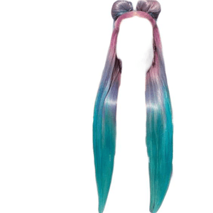 ombre hair pink/purple/blue png
