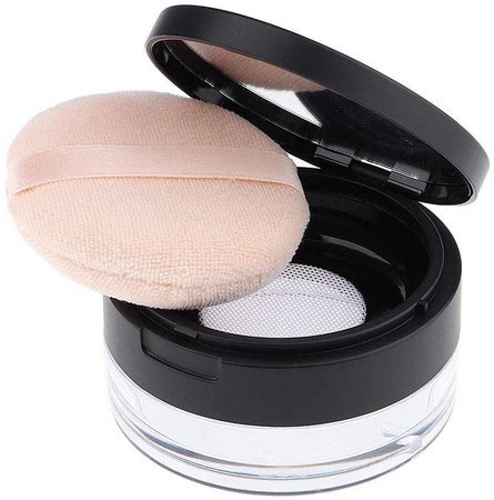 Amazon.com : AKOAK Capacity 20 ml(0.67 oz) Empty Reusable Plastic Loose Powder Compact Container DIY Makeup Powder Case with Sponge Powder Puff, Mirror and Elasticated Net Sifter : Beauty