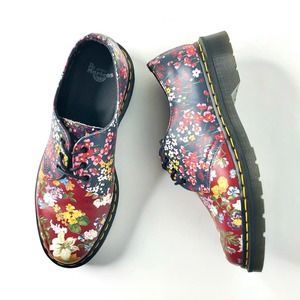 Dr. Martens | Shoes | Dr Martens 461 Floral Clash Leather Oxford Flats Womens 9 Shoes | Poshmark
