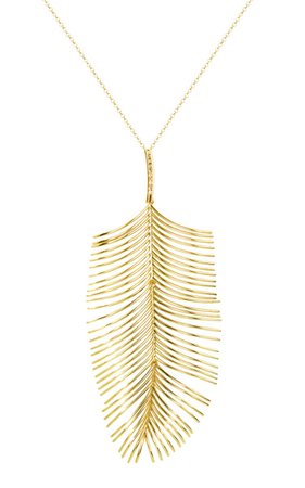 Essere Palm Tree 18k Yellow Gold Diamond Long Necklace