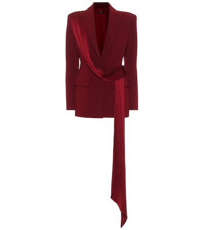 Alexander McQueen - Silk satin peplum blazer | Mytheresa