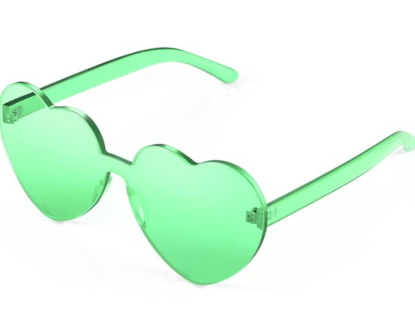green heart glasses