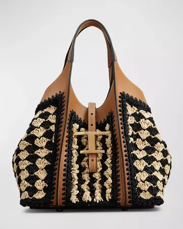 Tod's Mini Crochet Shopping Tote Bag | Neiman Marcus
