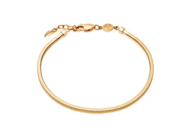 Lucy Williams Gold Square Snake Chain Bracelet | 18ct Gold Vermeil | Missoma
