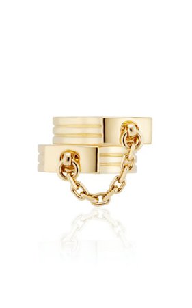 18k Gold Double Cuff Rings By Lindsey Scoggins Studio | Moda Operandi