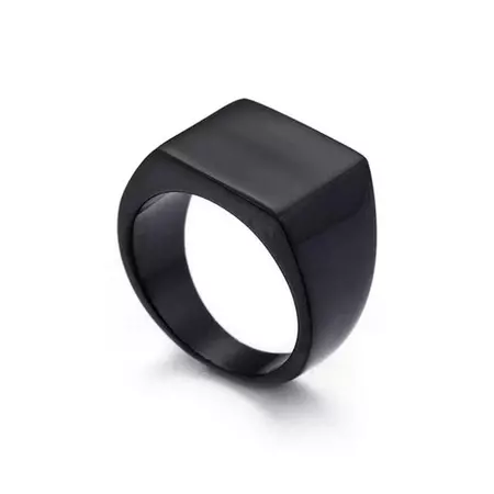 Cool Simple Men Ring - Black Gold Color Stainless Steel Men's Rings (M – Deals DejaVu