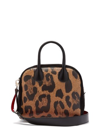 Marie Jane leopard-print leather and suede bag | Christian Louboutin | MATCHESFASHION.COM