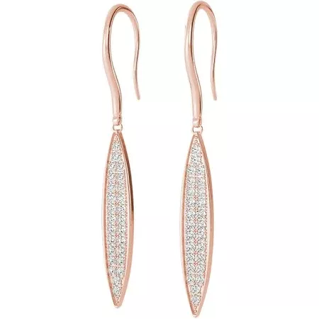 diamonds rose gold earrings danglings - Google Search