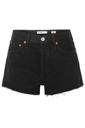 RE/DONE | The Short frayed denim shorts | NET-A-PORTER.COM