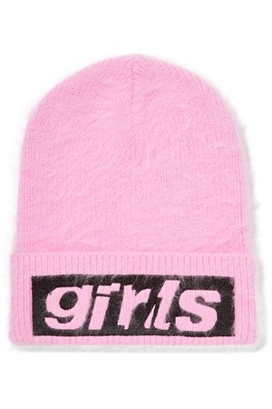RIBBED BEANIE WITH EMBROIDERY GRAPHIC from Alexander Wang
