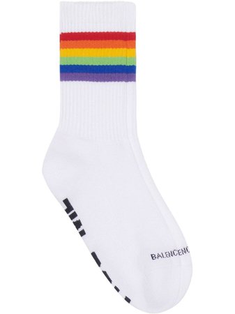 Balenciaga Rainbow Knitted Socks - Farfetch