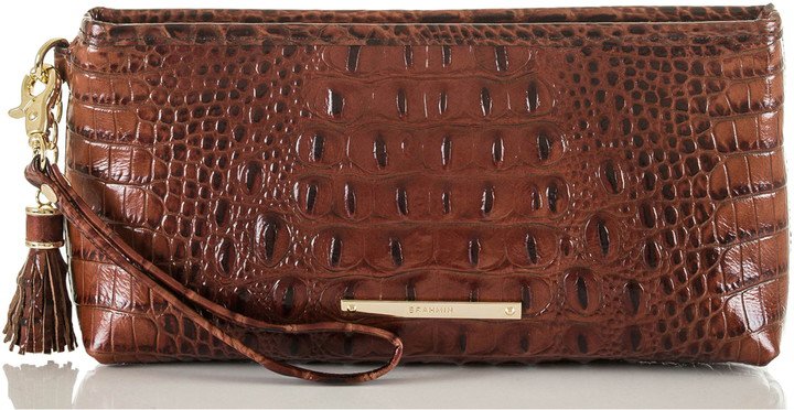 Kayla Embossed Leather Clutch