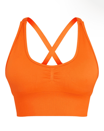 orange sports bra