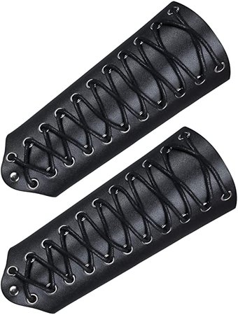 Amazon.com: 2 Pack Leather Arm Guards Gauntlet Medieval Bracers Punk Bracers Leather Gauntlet for Man and Woman: Clothing