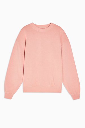PETITE Dusty Pink Stonewash Sweatshirt | Topshop