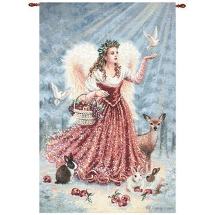 rose gold christmas angel tapestry - Google Search