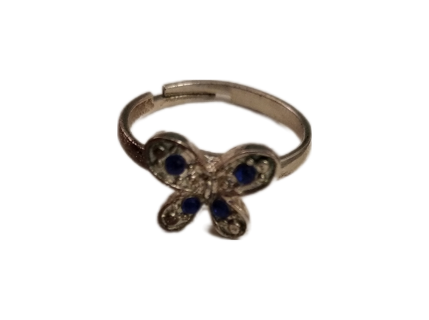blue butterfly ring