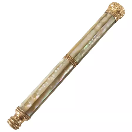 French GF Gold Filled and Mother of Pearl Extendable Opera Glass : Fritz Antiques | Ruby Lane