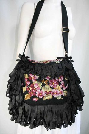 victorian purse black and pink - Google Search