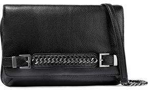Iggy Chain-trimmed Textured-leather Clutch