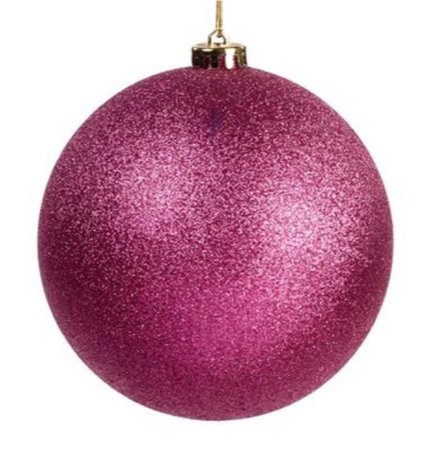 Goodwill Christmas Ornaments Pink Glitter Ball