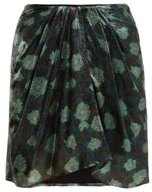 Paris Silk Blend Mini Skirt - Womens - Green