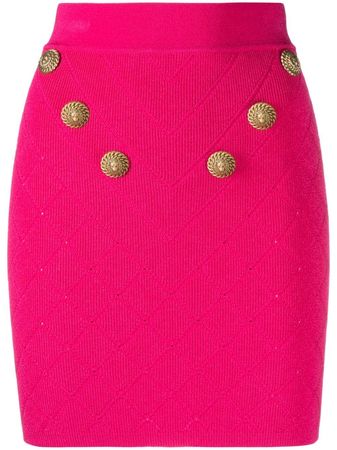 Balmain button-embellished Miniskirt - Farfetch