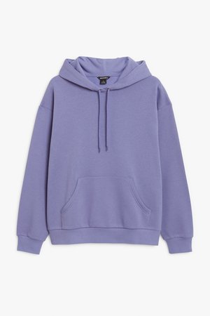 Soft drawstring hoodie - Purple - Sweatshirts & hoodies - Monki