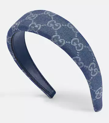 Danny GG Canvas Headband in Blue - Gucci | Mytheresa
