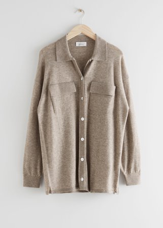 Relaxed Button Up Shirt - Grey - Shirts - & Other Stories