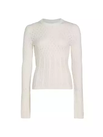 Shop Naadam Pointelle Wool & Cashmere Sweater | Saks Fifth Avenue