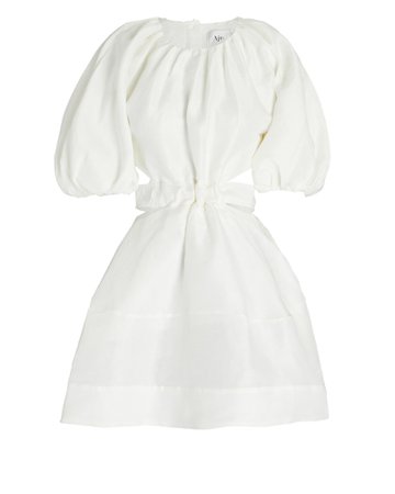 Aje Psychedelia Cut Out Linen-Silk Mini Dress | INTERMIX®