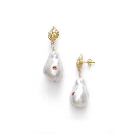 Baroque Pearl Shell Earrings – ANNI LU