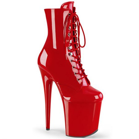 Extreme Platform Heels FLAMINGO-1020 - Patent Red, Pleaser