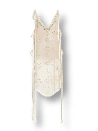 Simone Rocha Embroidered Tulle Midi Dress