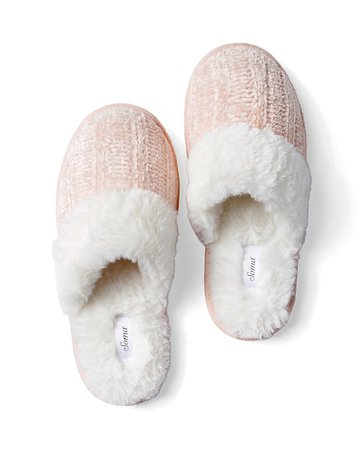 Chenille Slippers Pink - Soma