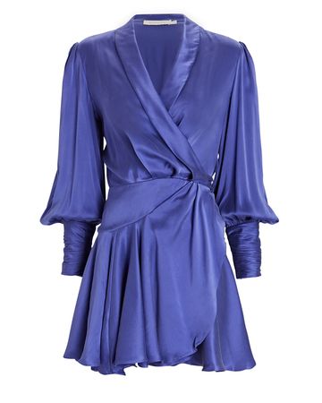 ZIMMERMANN Silk Mini Wrap Dress | INTERMIX®