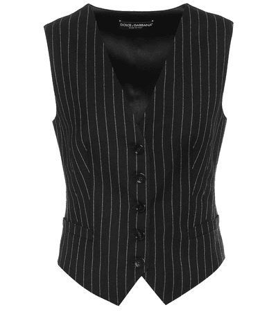 Dolce & Gabbana Striped wool-blend vest
