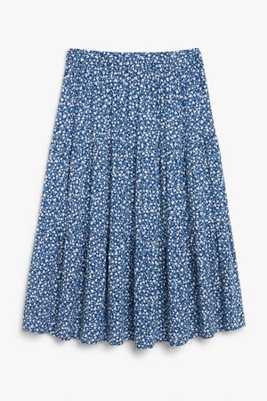 Layered skirt - Blue - Midi skirts - Monki WW