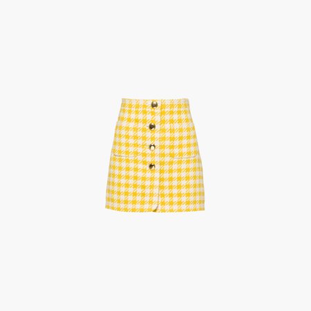 Tweed miniskirt Yellow | Miu Miu