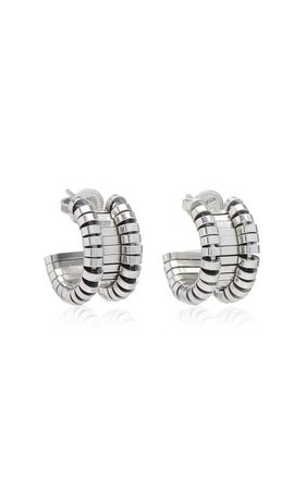 Sterling Silver Hoop Earrings By Bottega Veneta | Moda Operandi
