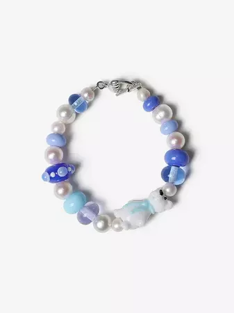 Blue Bear Pearl Bracelet | W Concept