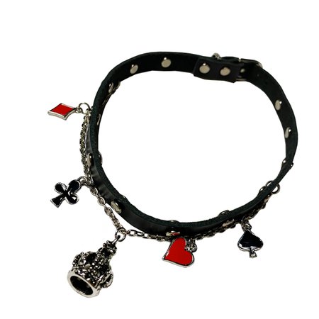 algonquins queen of hearts layered choker necklace