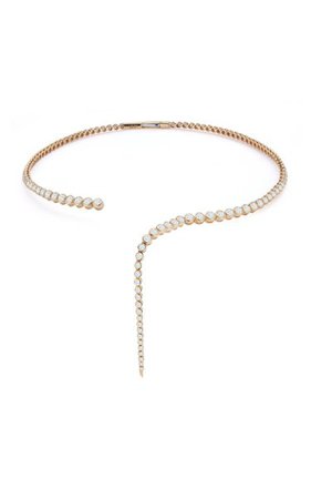 Imperial Wavelength 14k Gold Diamond Necklace By Ondyn | Moda Operandi