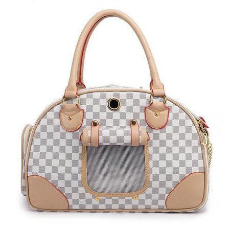 Luxe Checker Bowling Tote Dog Carrier