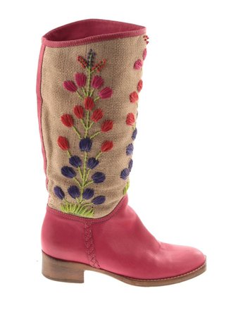 Anna Sui Pink Boots Size 40 (EU) - 42% off | thredUP