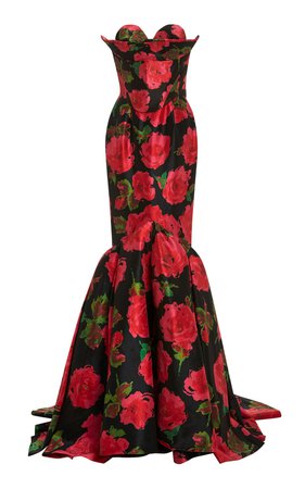 Floral-Print Taffeta Gown by Richard Quinn | Moda Operandi