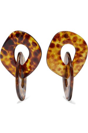Valet | Andrea tortoiseshell resin earrings | NET-A-PORTER.COM