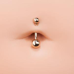 Double Ball 14k Gold Belly Button Ring – FreshTrends
